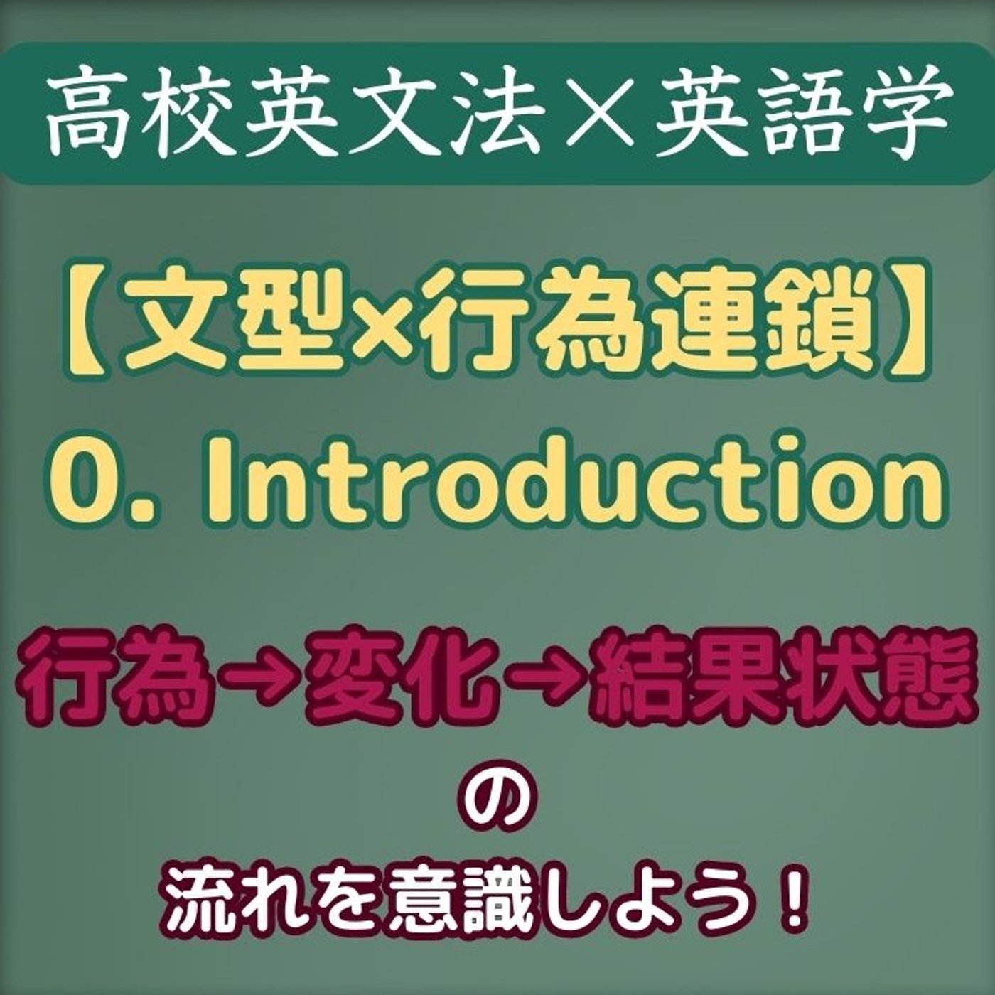 高校英文法×英語学｜文型×行為連鎖｜0. Introduction episode artwork