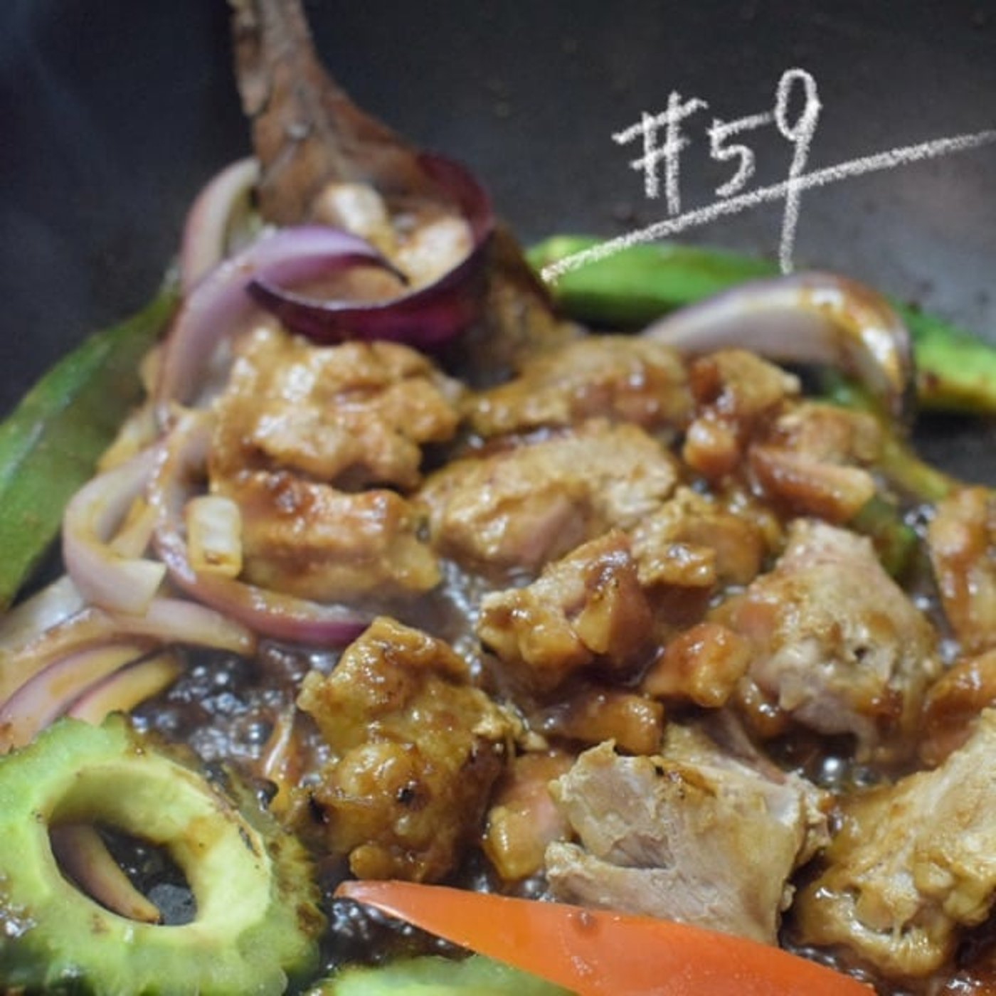 #59 岐阜の名産『ほおばみそ』で夏野菜と豚肉のおつまみ。 #59 岐阜の名産『ほおばみそ』で夏野菜と豚肉のおつまみ。