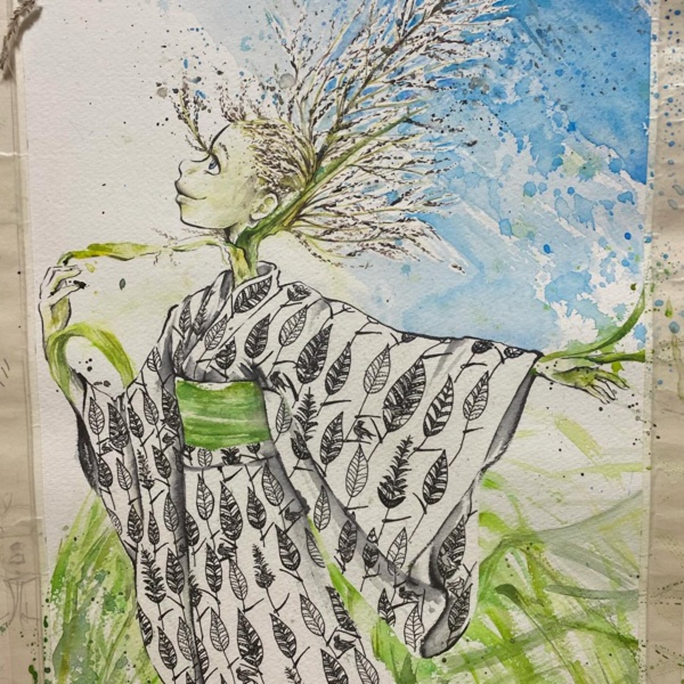 モノトーン浴衣の着用イメージをイラストで描いて頂きました♪ episode artwork