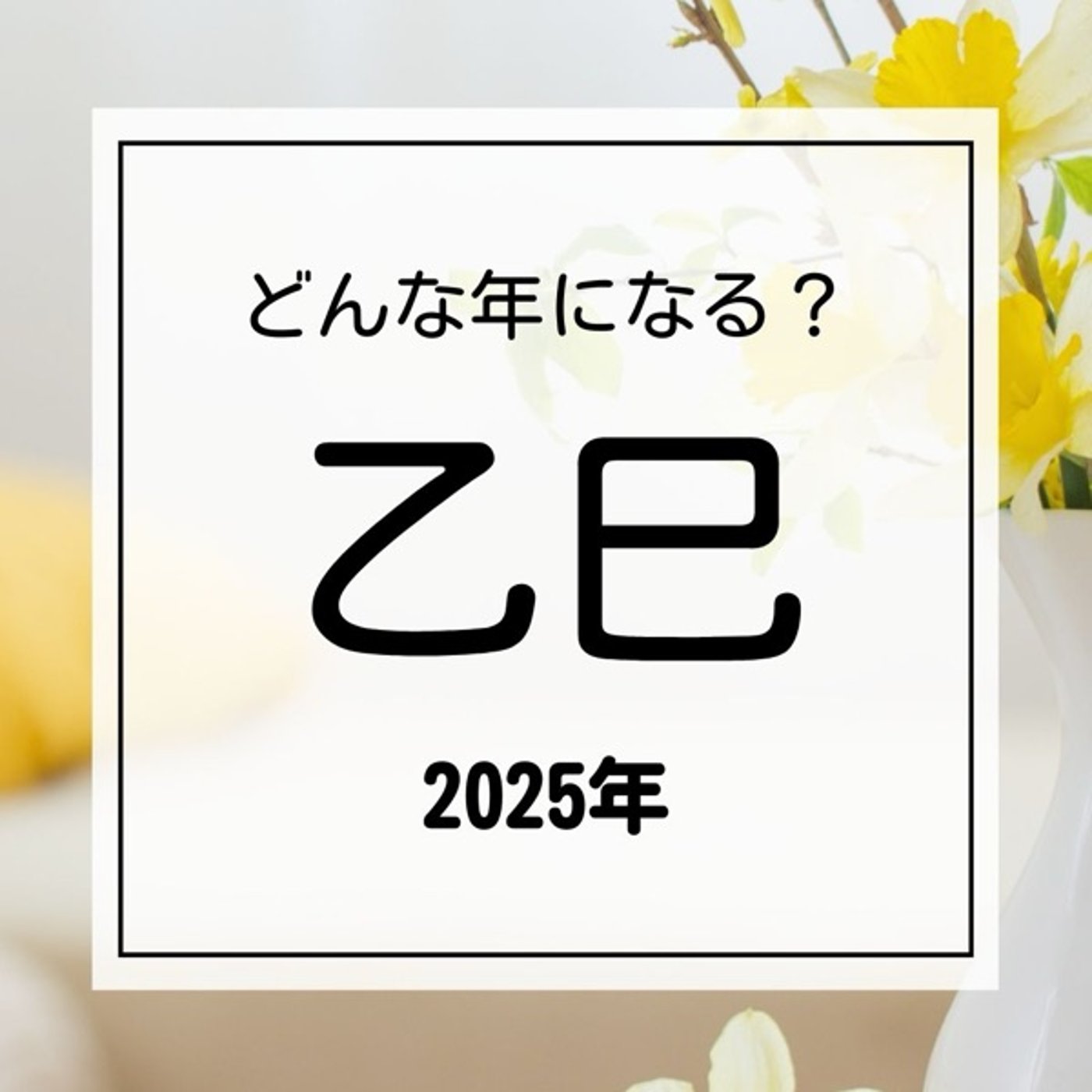 2025年　どんな年になる❓　乙巳・二黒土星の年