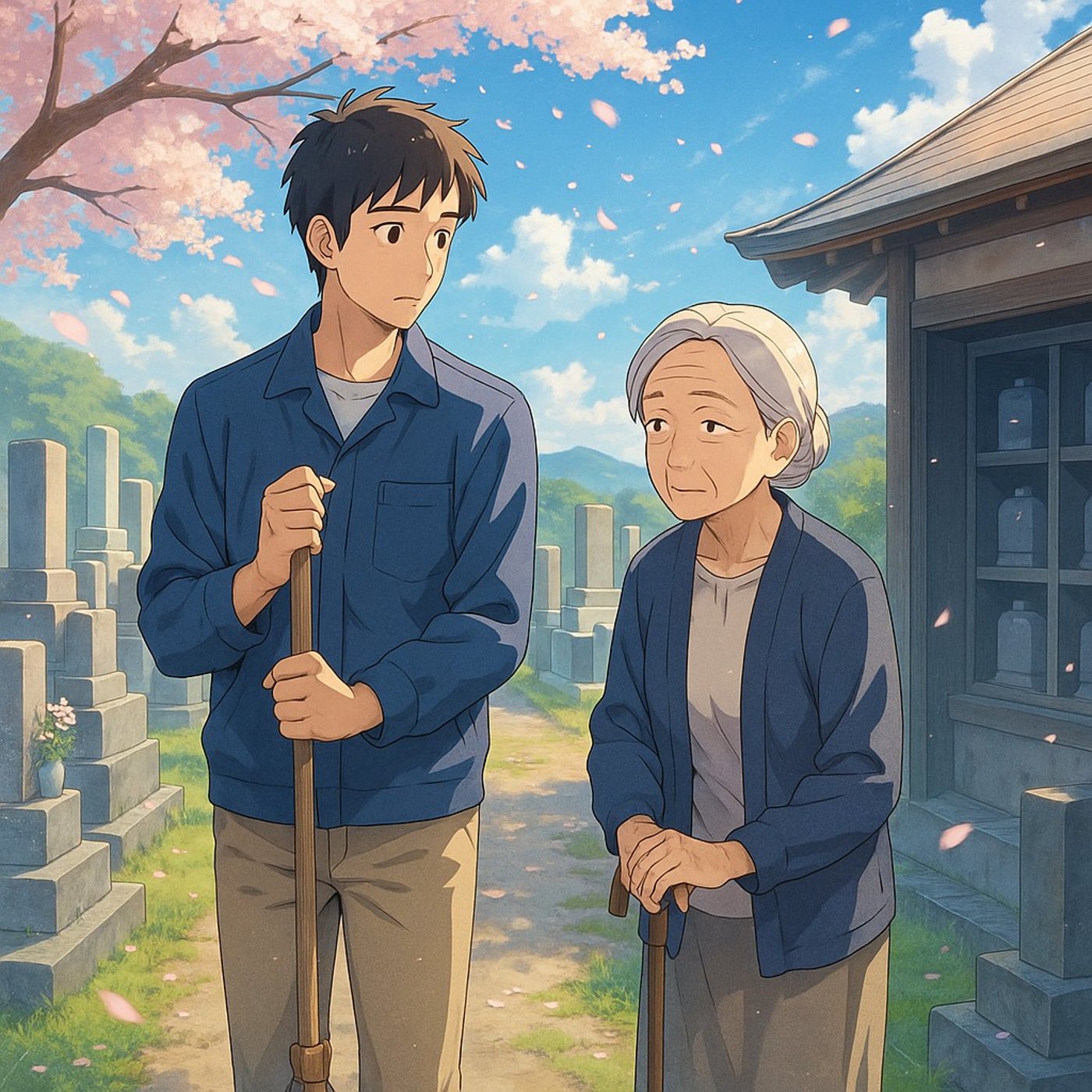 第３話：納骨堂とひとりの女性 〜そっと寄り添う春の境内で〜 episode artwork