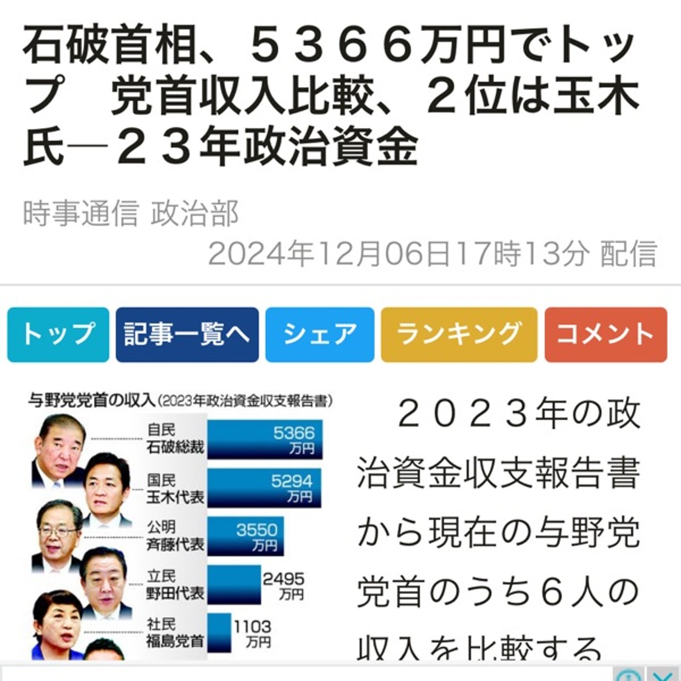 石破総理の給与5366万円って妥当なのか？ episode artwork
