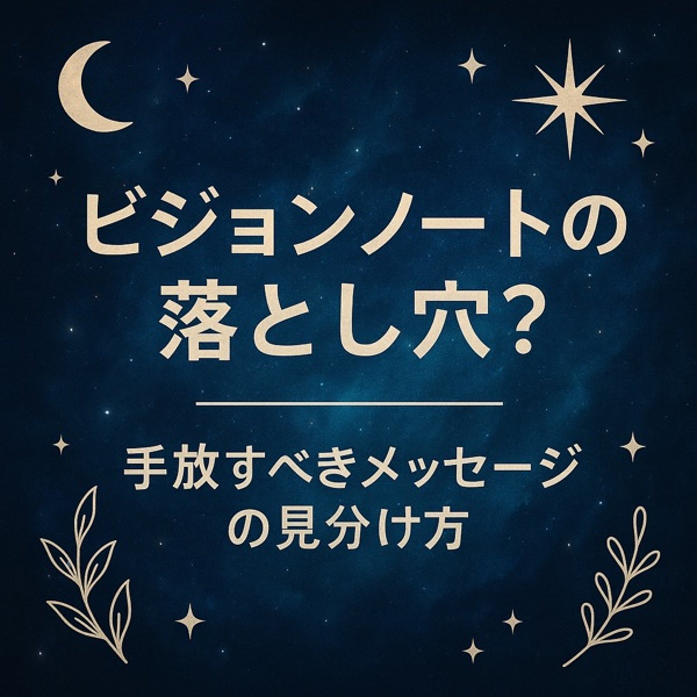 ビジョンノートの落とし穴？手放すべきメッセージの見分け方 episode artwork