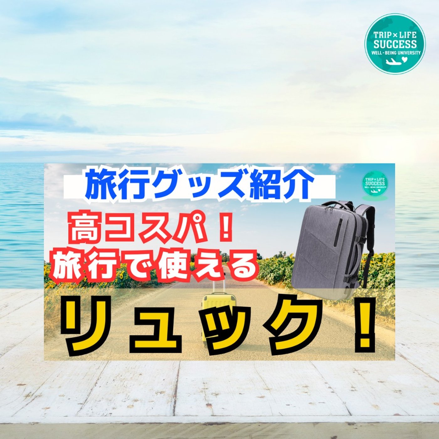 【高コスパ！】旅行 に便利な おすすめ リュック を 忖度なし レビュー！ episode artwork