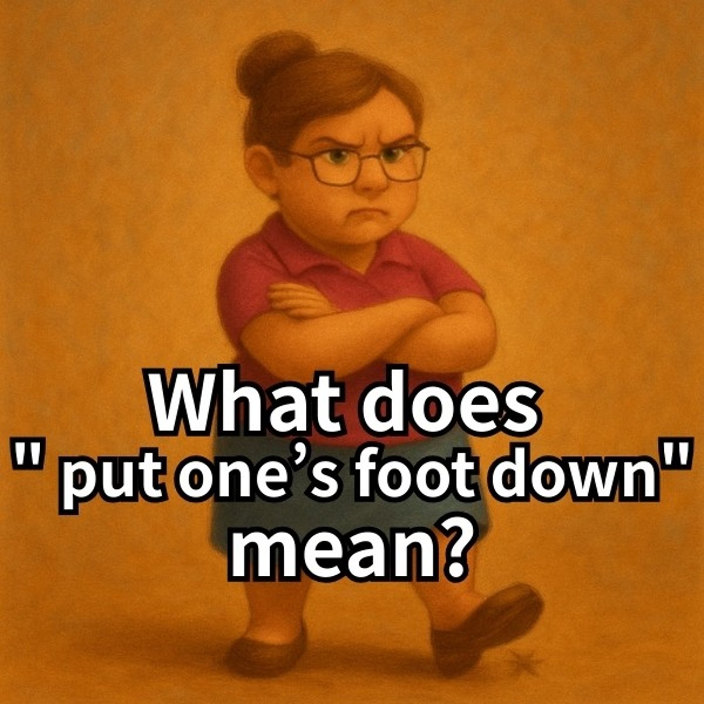Put One’s Foot Down – Stand Firm Idiom