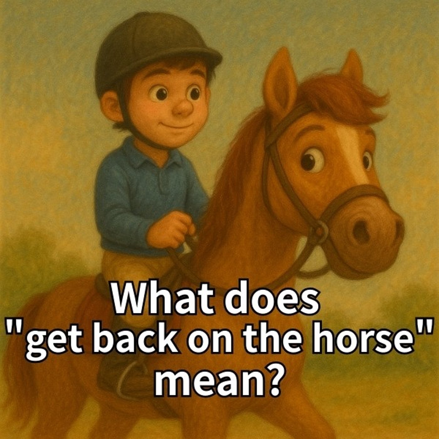 Get Back on the Horse – Try Again Idiom