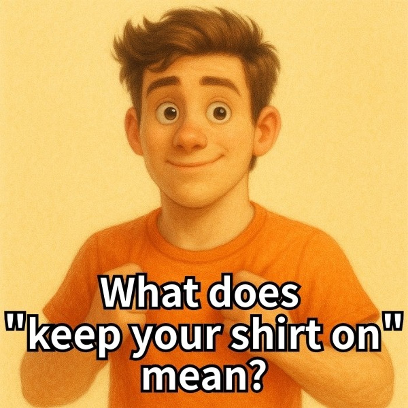 Keep Your Shirt On – Stay Calm Idiom