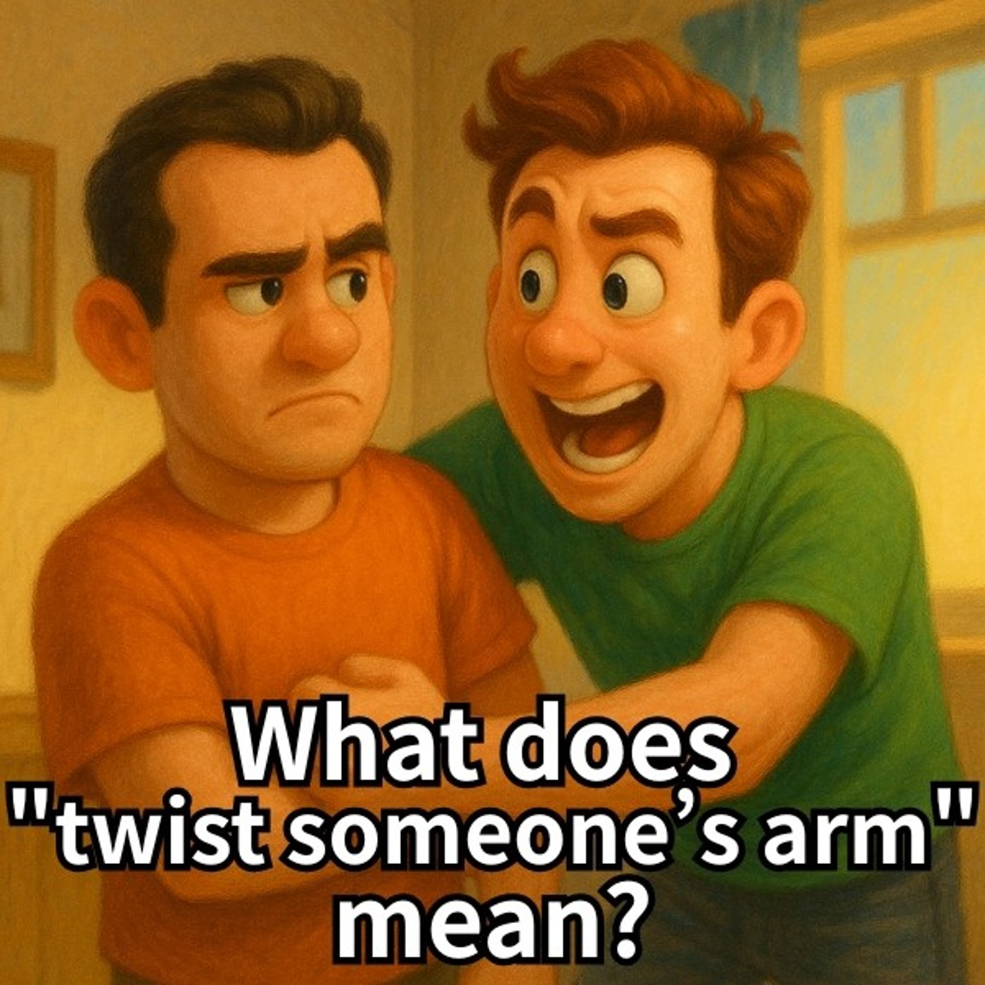 Twist Someone’s Arm – Persuade Idiom