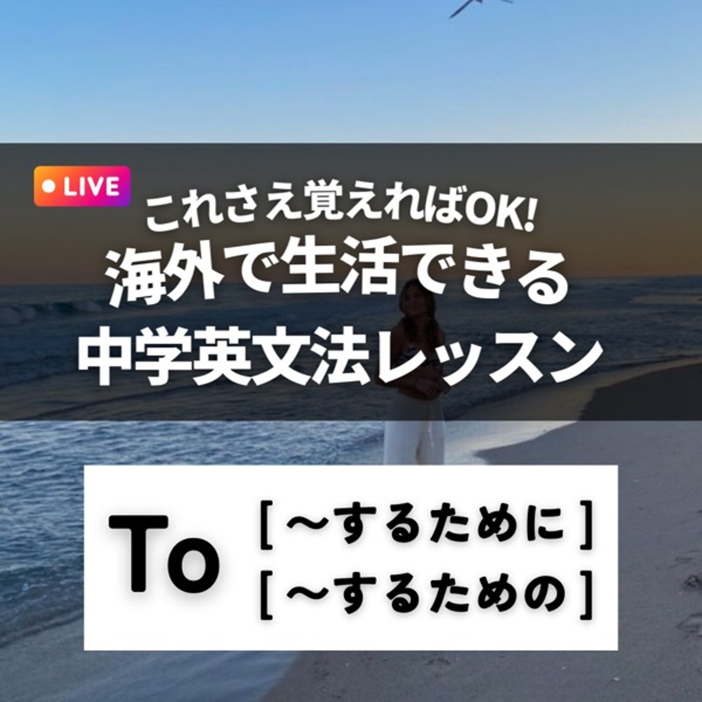 【第2回】これさえ覚えれば海外で生活できる中学英文法［ To 〜するために］ episode artwork