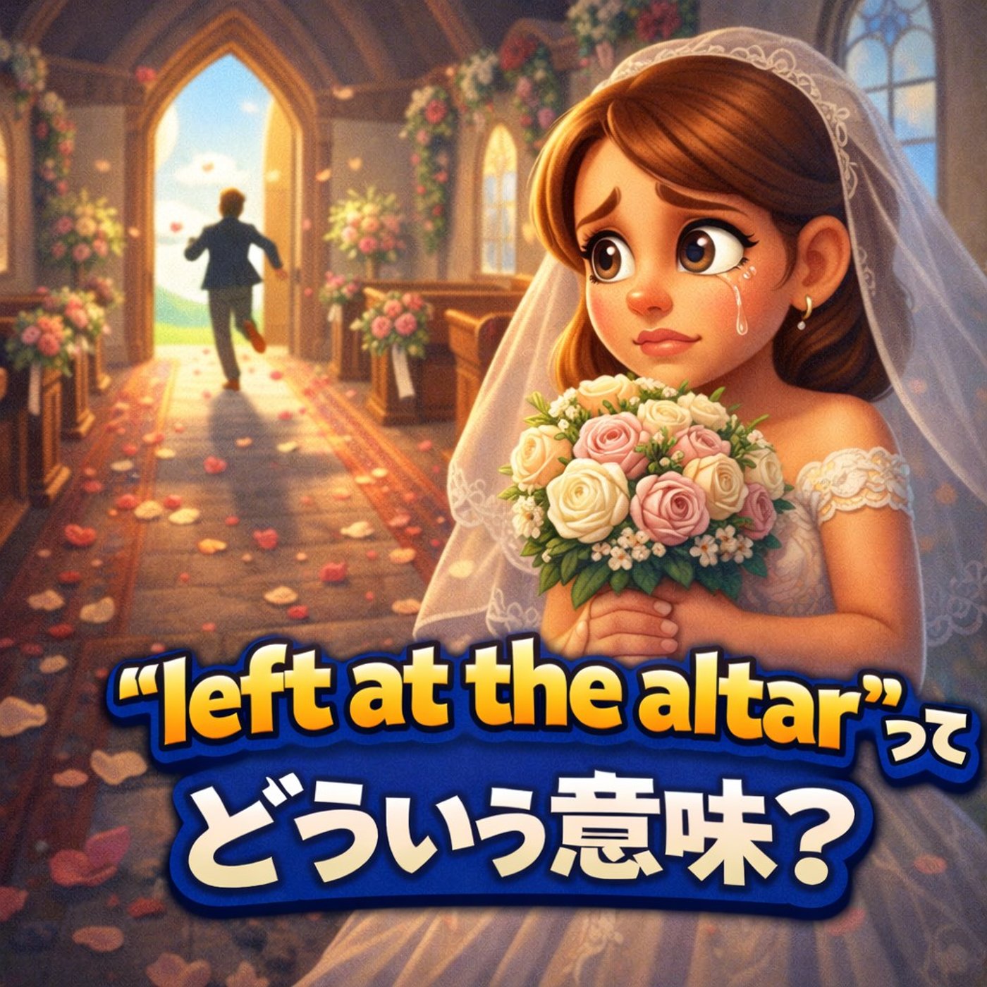 「結婚式で捨てられる」って英語でどう表現する？【イディオム解説】