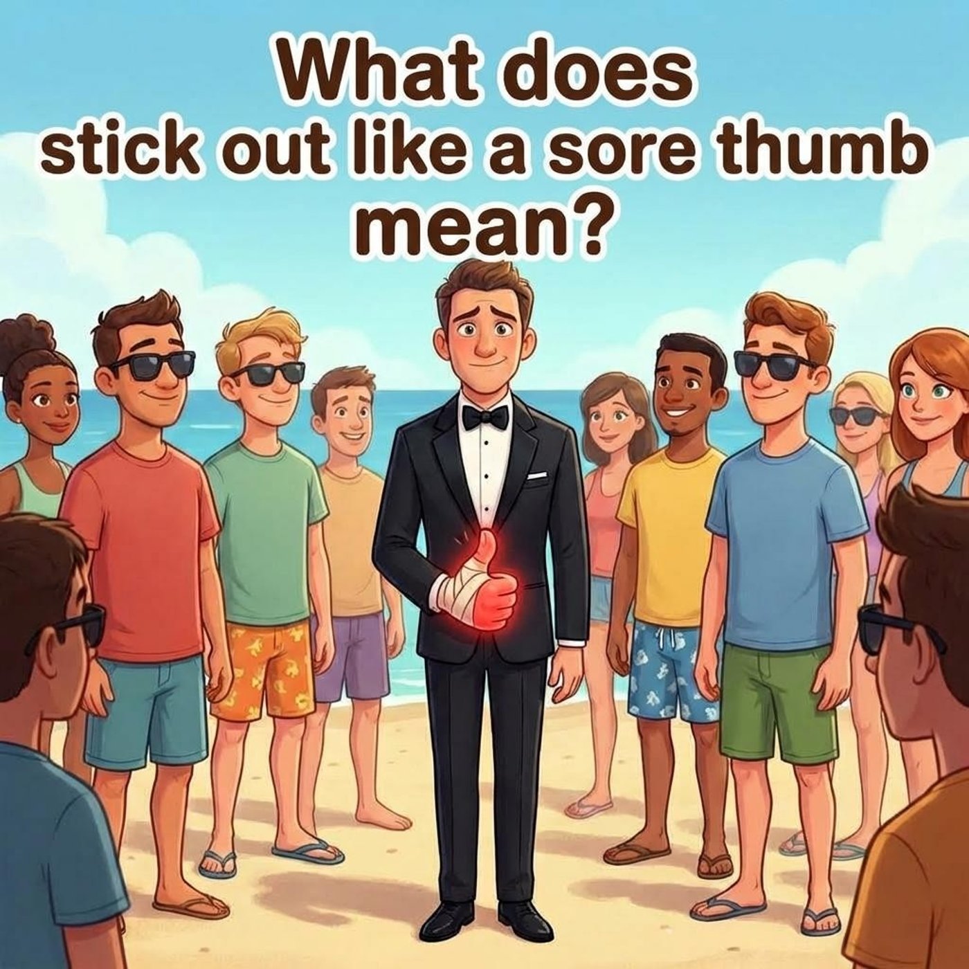 Stick out like a sore thumb – Noticeable