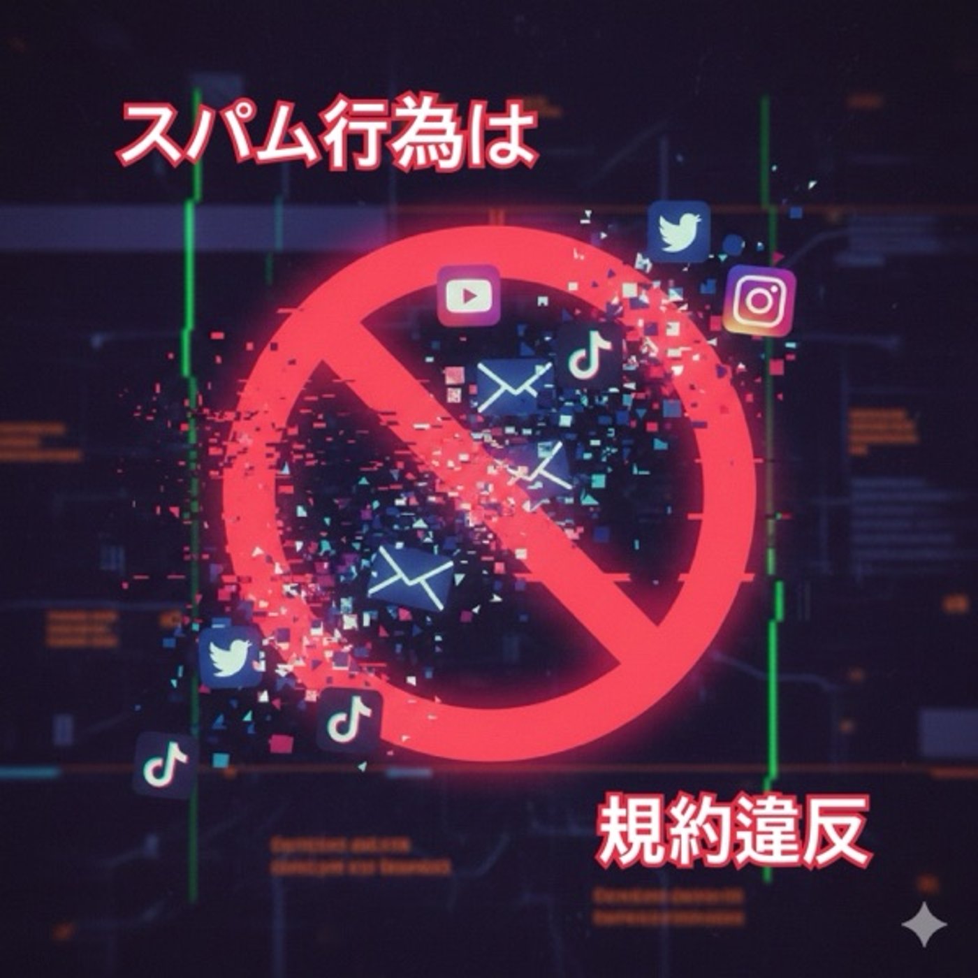 ⚠️スパム行為は規約違反になります