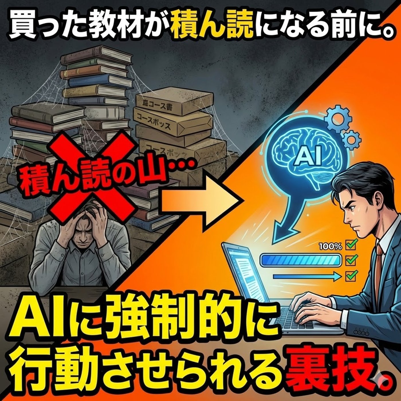 買った教材が積ん読になる前に。AIに強制的に行動させられる裏技。 episode artwork