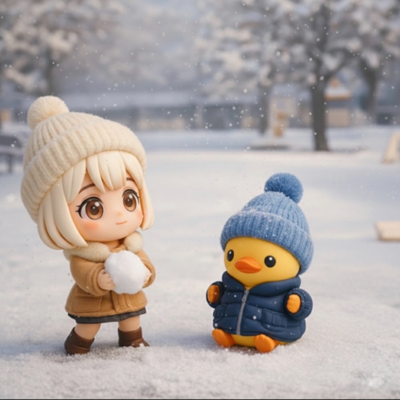 雪を踏む
