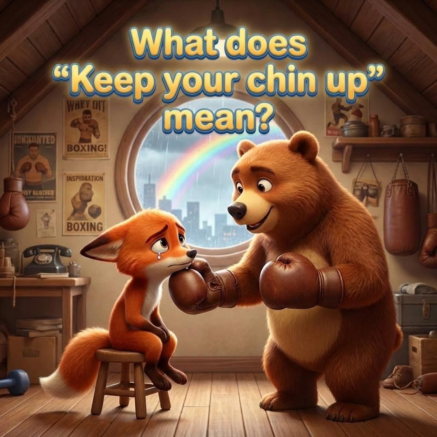 Keep one’s chin up – Stay positive