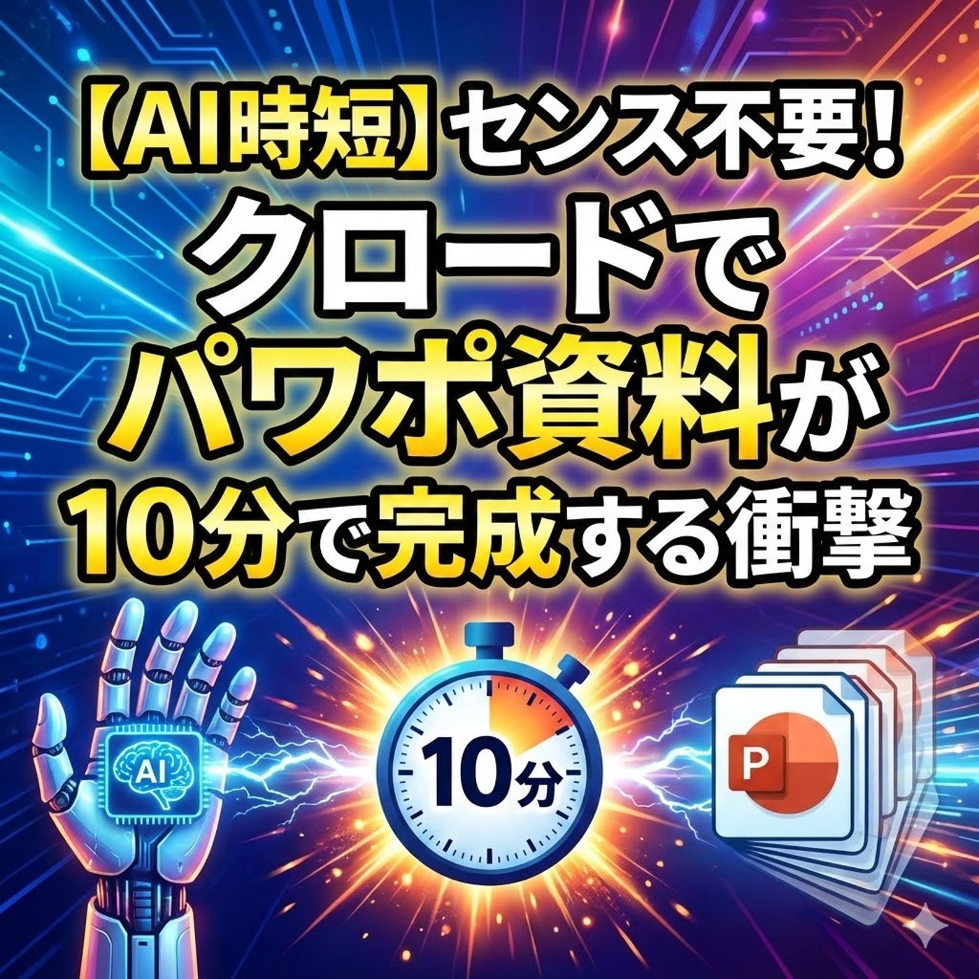 【AI時短】センス不要！クロードでパワポ資料が10分で完成する衝撃 episode artwork