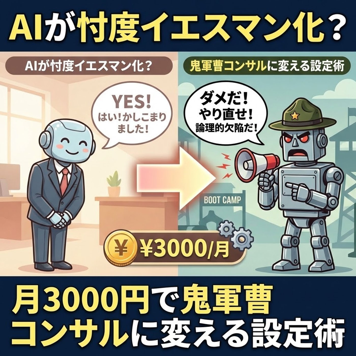 AIが忖度イエスマン化？月3000円で鬼軍曹コンサルに変える設定術 episode artwork