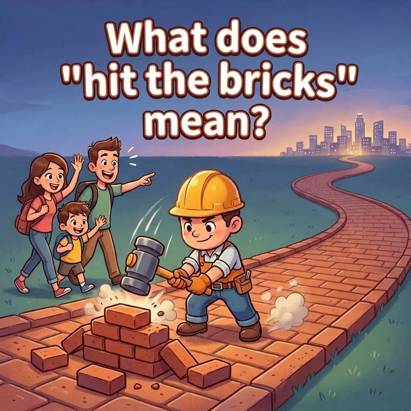 Hit the bricks – To leave or go away