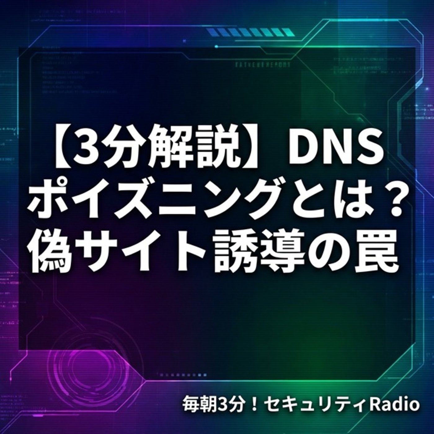 【3分解説】DNSポイズニングとは？偽サイト誘導の罠 episode artwork