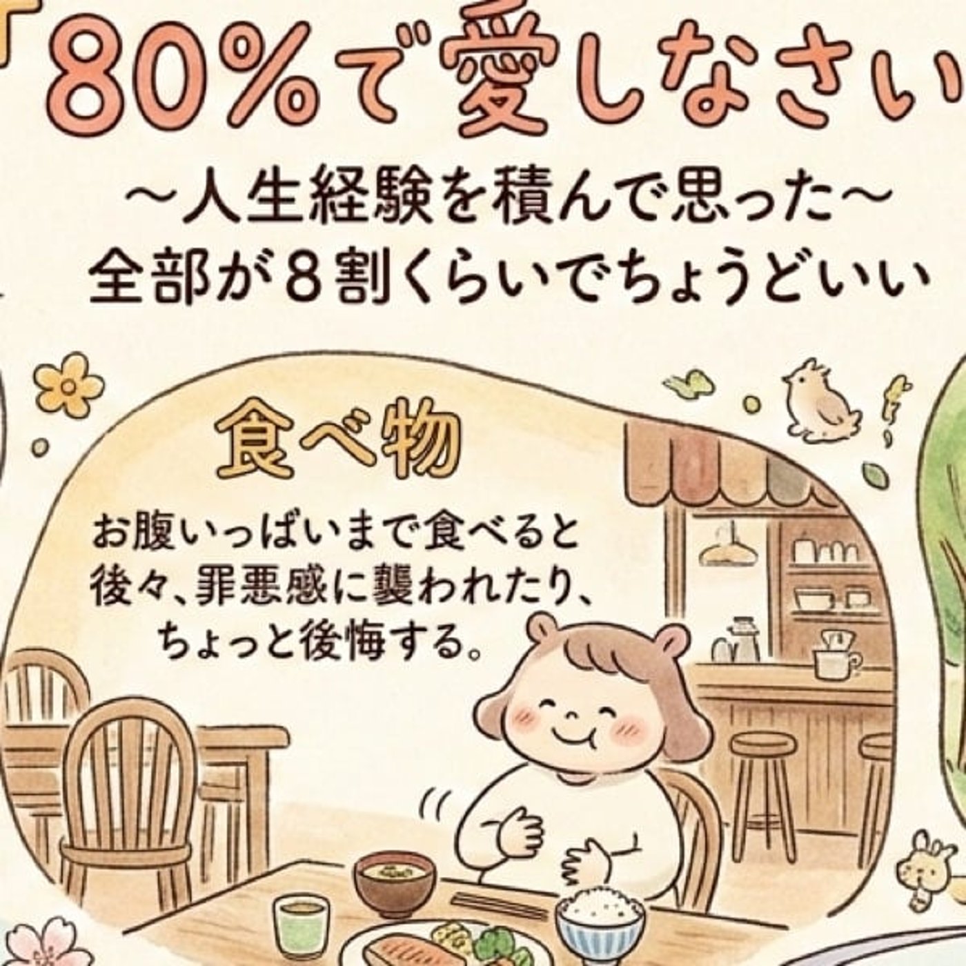 #1277🥳「幸せの黄金比は腹八分目にある」