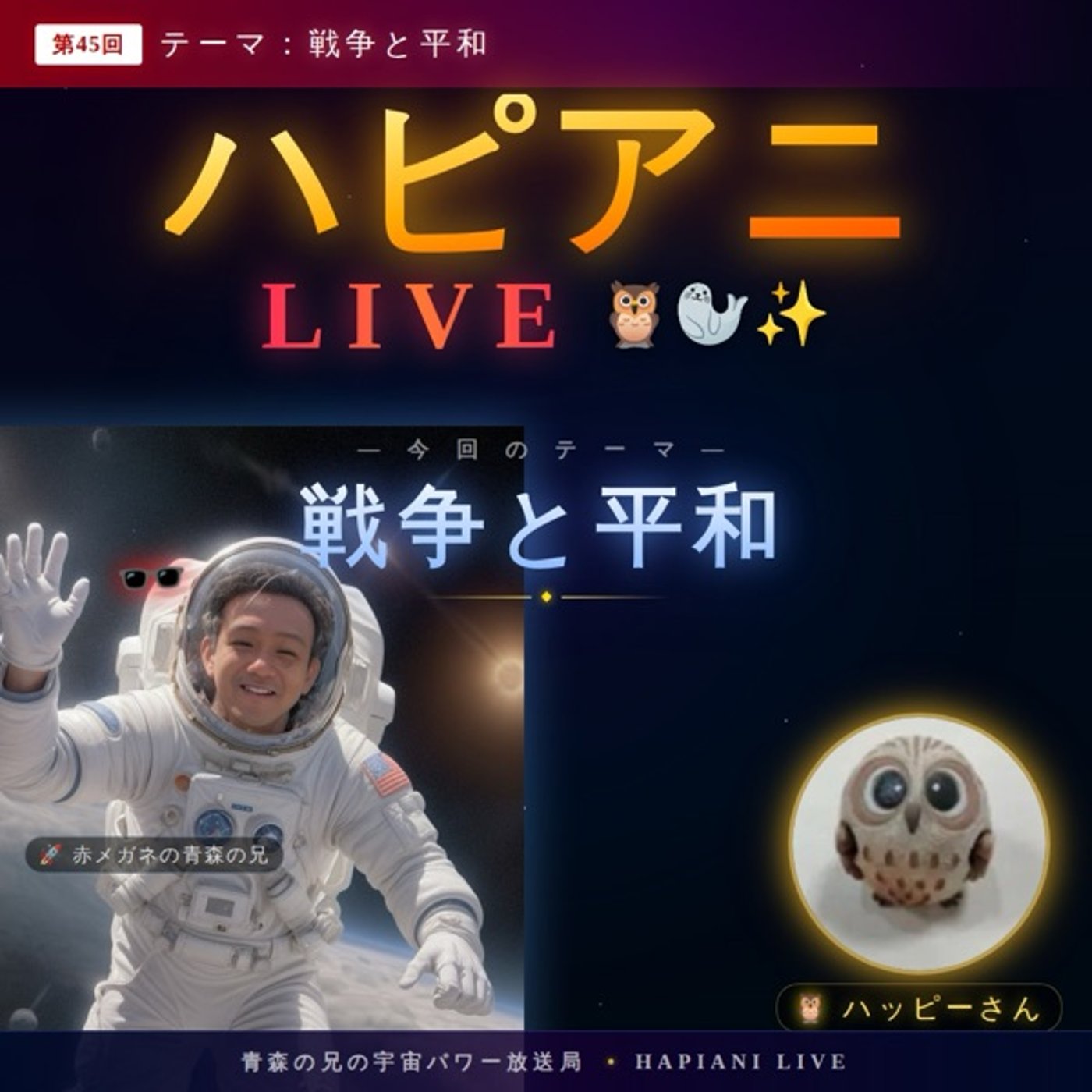 「戦争と平和」ハピアニLIVE🦉🦭✨