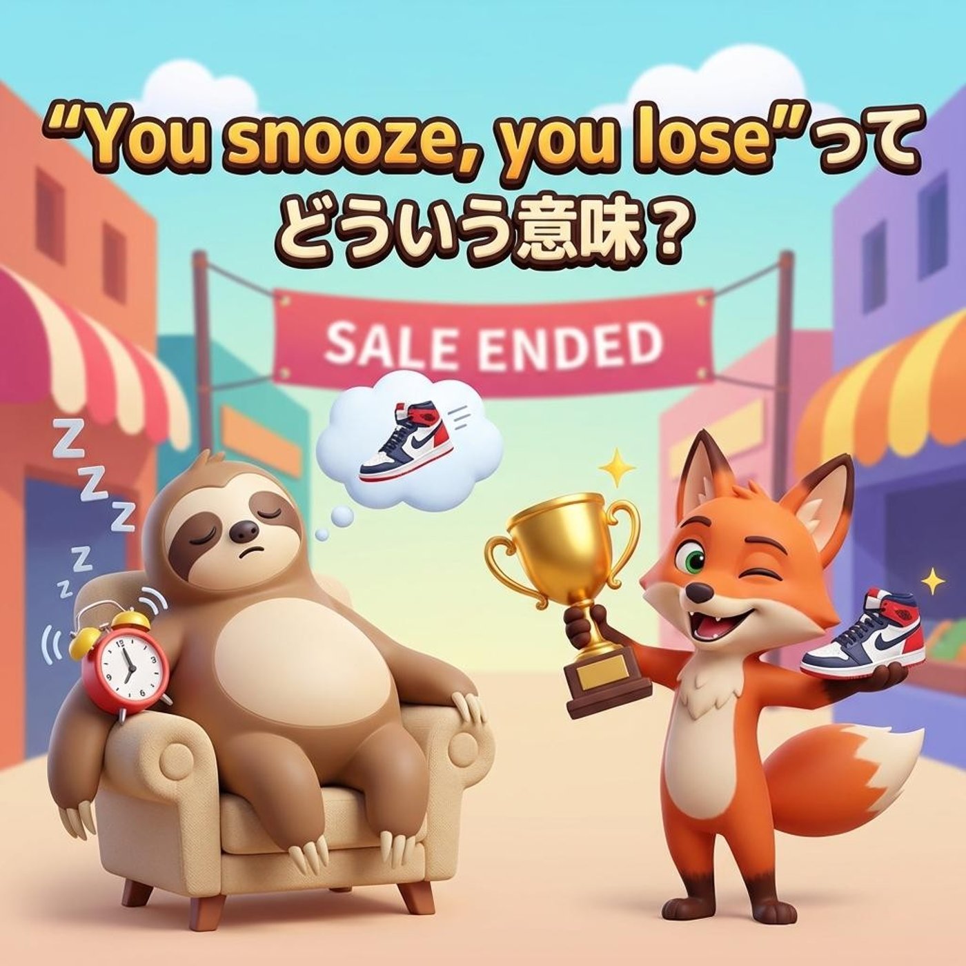 ぐずぐずしてると損しちゃうよ！って英語でどう表現する？【イディオム解説】