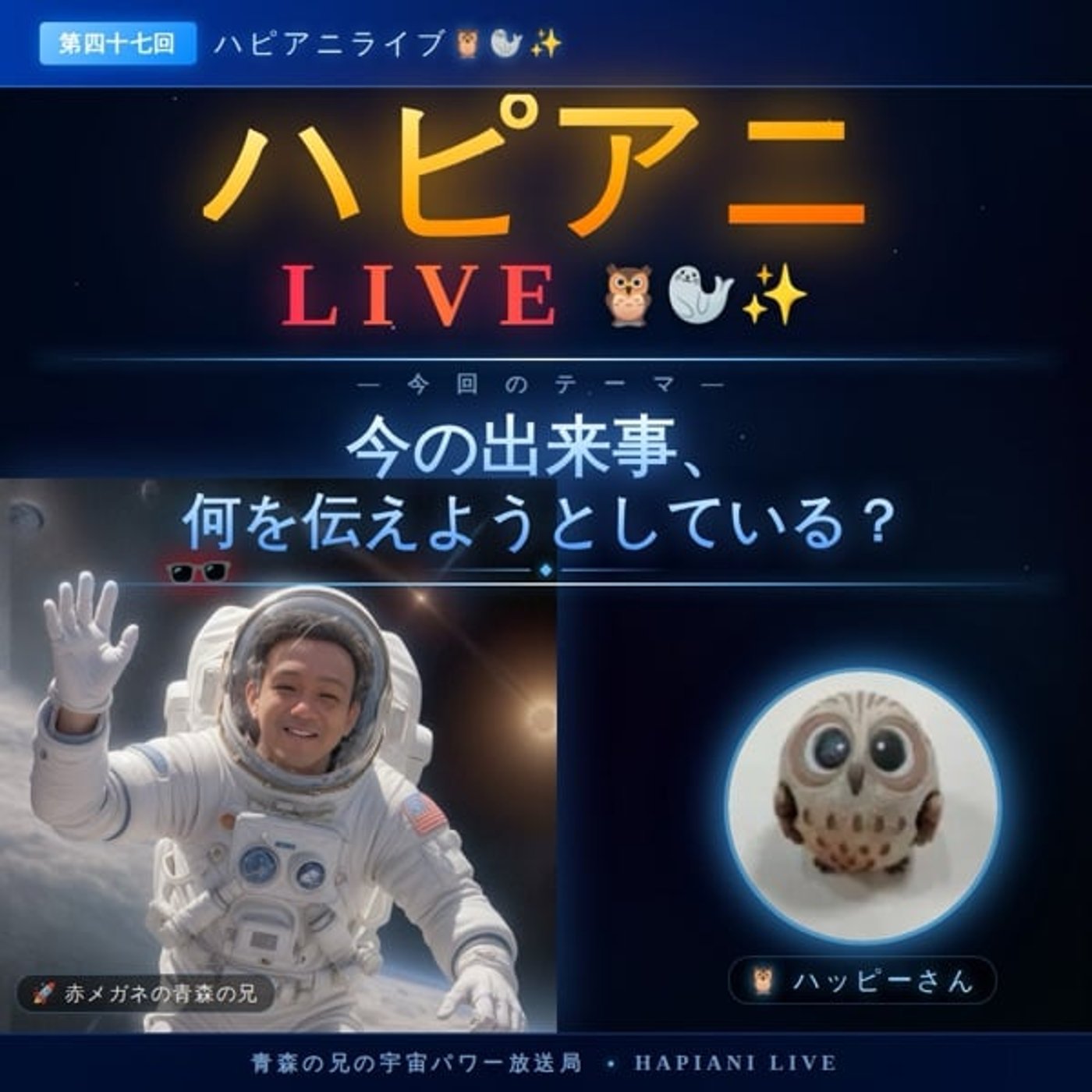 『今の出来事、何を伝えようとしてる？』ハピアニLIVE🦉🦭✨