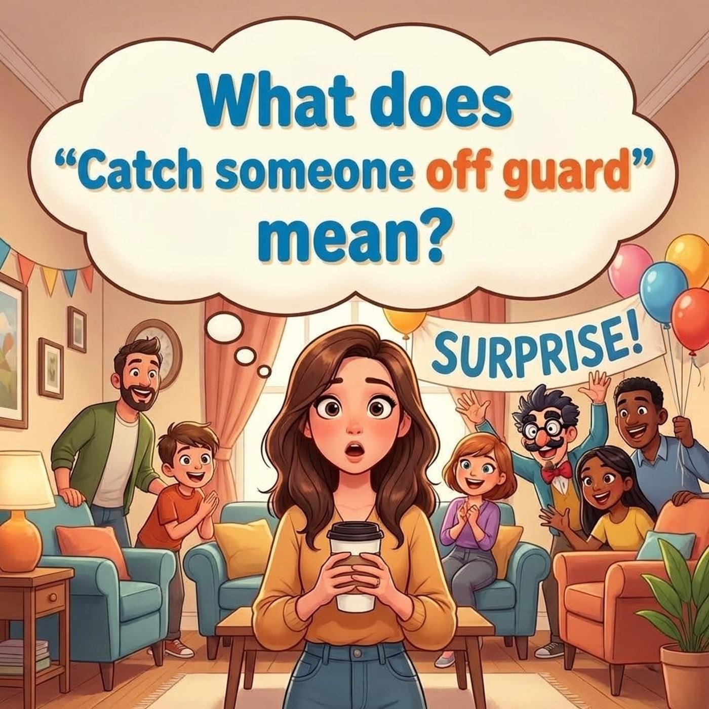 Catch someone off guard - Surprise