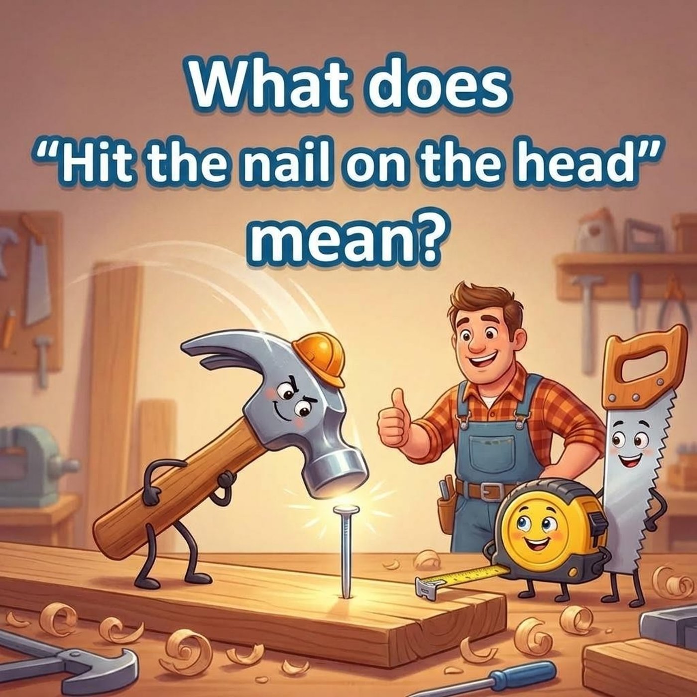 Hit the nail on the head - Exactly right