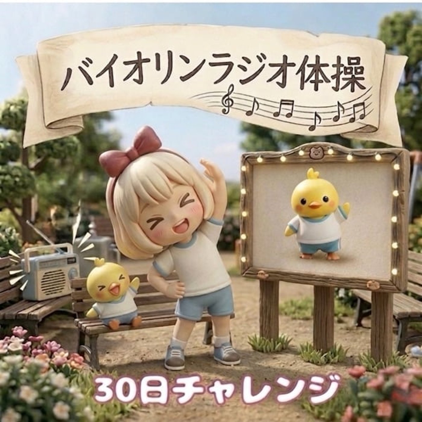 📣30日チャレンジバイオリンラジオ体操告知