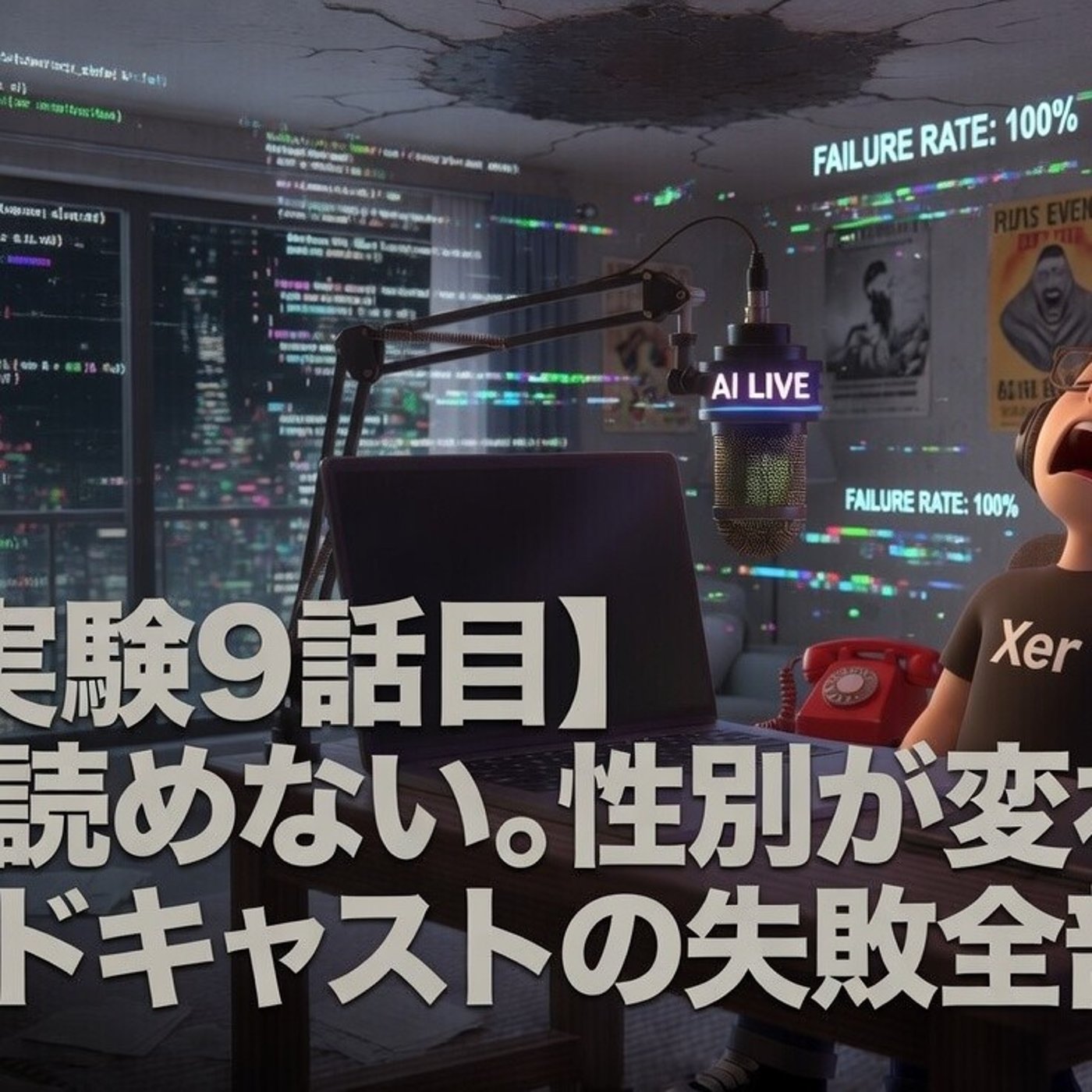 【実証実験9話目】名前が読めない。性別が変わる。AIポッドキャストの失敗話。 episode artwork