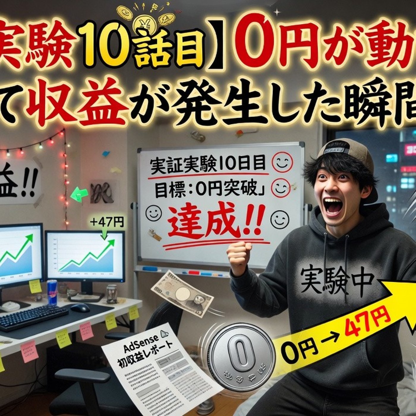 【実証実験10話目】0円が動いた日。初めて収益が発生した瞬間の話。 episode artwork