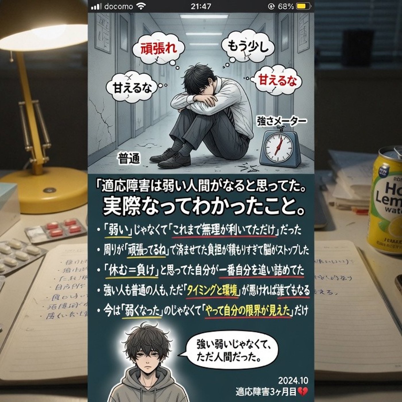 【メンタル】適応障害は弱い人間がなると思ってた。実際なってわかったこと。 episode artwork