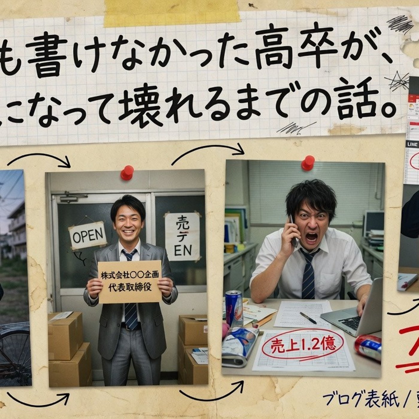 【プロローグ】漢字も書けなかった高卒が、社長になって壊れるまでの話。 episode artwork
