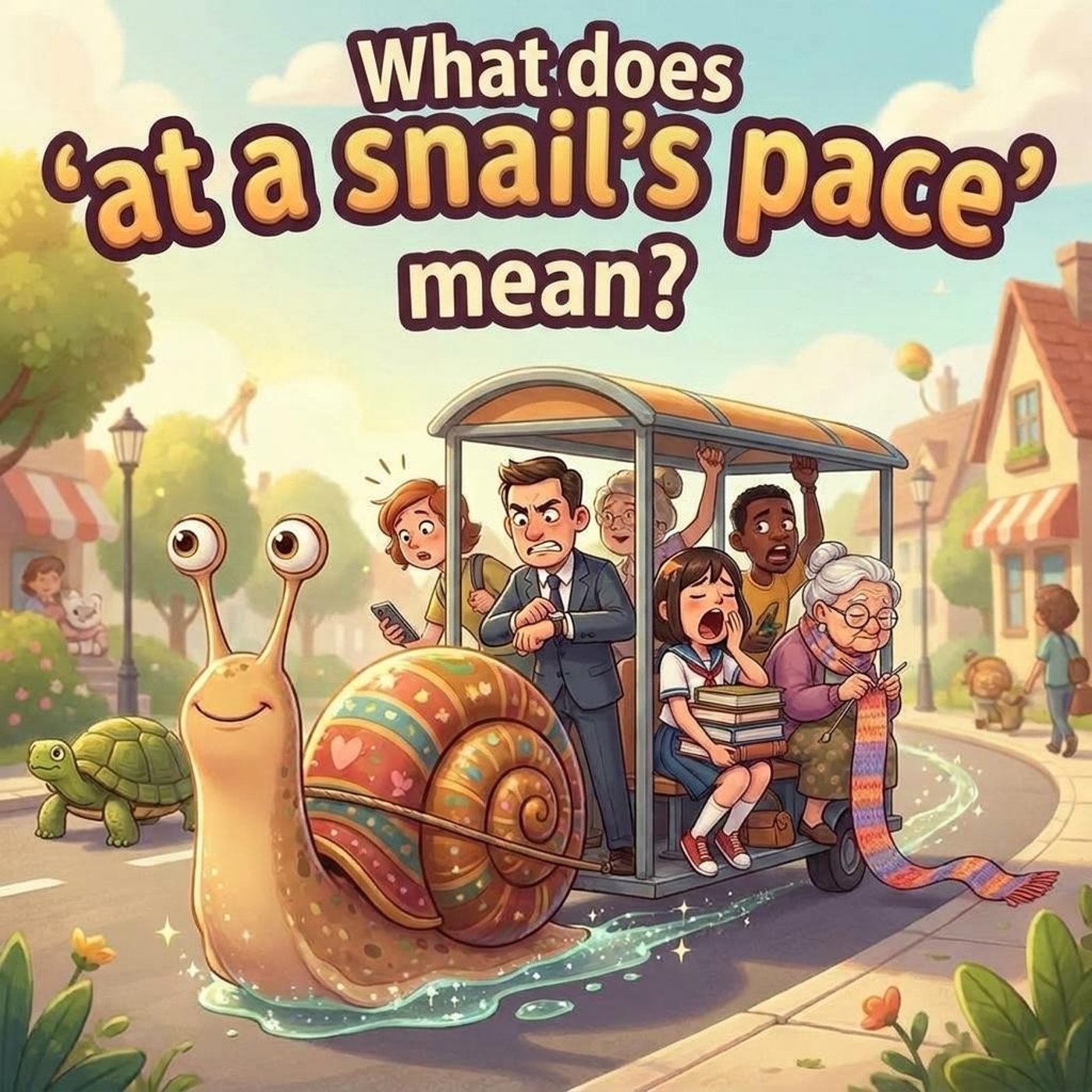 At a snail's pace - Very slow