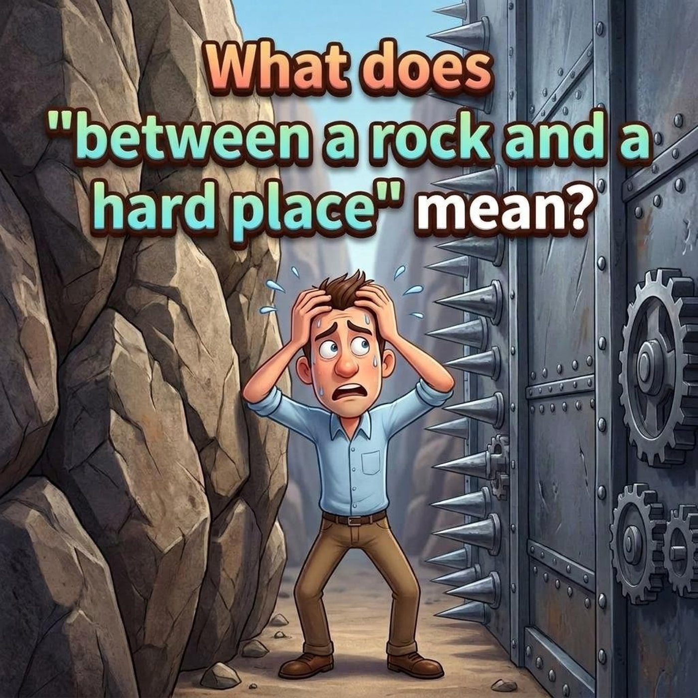 Between a rock & a hard place - Trapped
