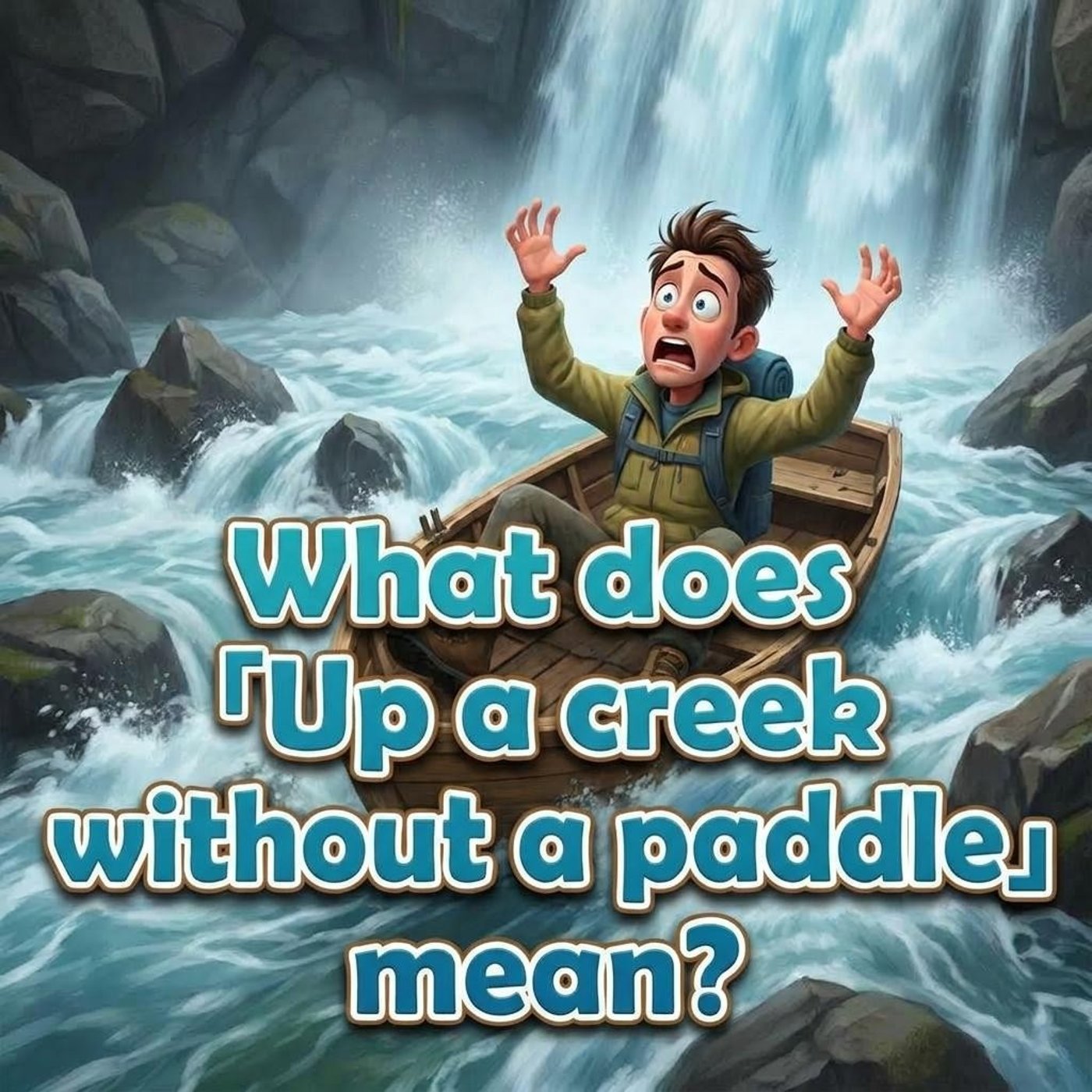 Up a creek without a paddle - Helpless