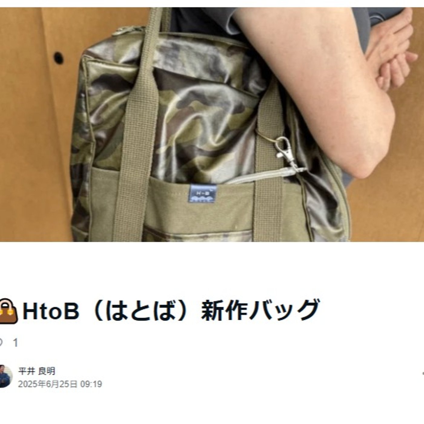 HtoB（はとば）新作バッグ episode artwork