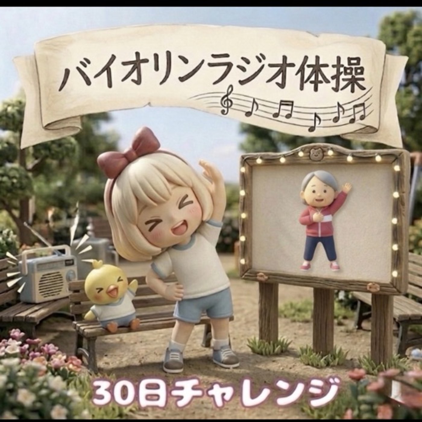 172《30日チャレンジバイオリンラジオ体操》25日目