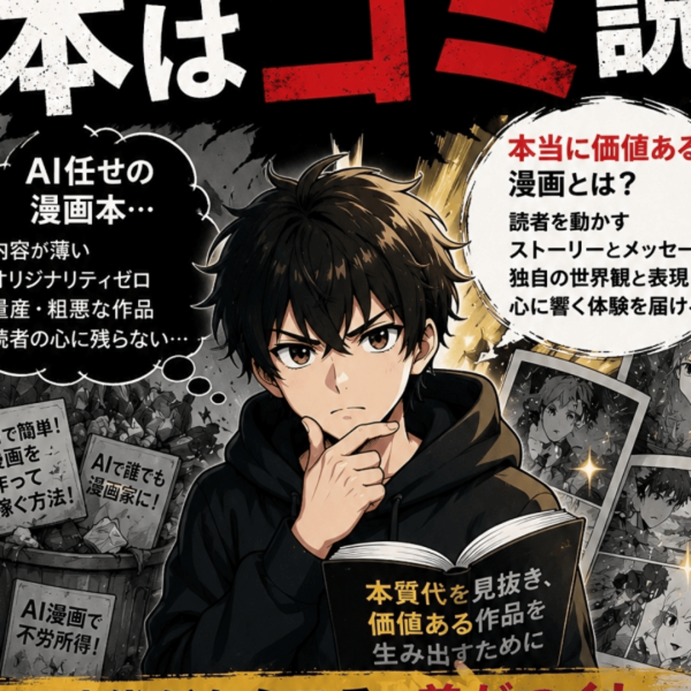 AI漫画をKindleで勧める本はゴミ説。儲かるなら身内で回してる。やり方売るか episode artwork