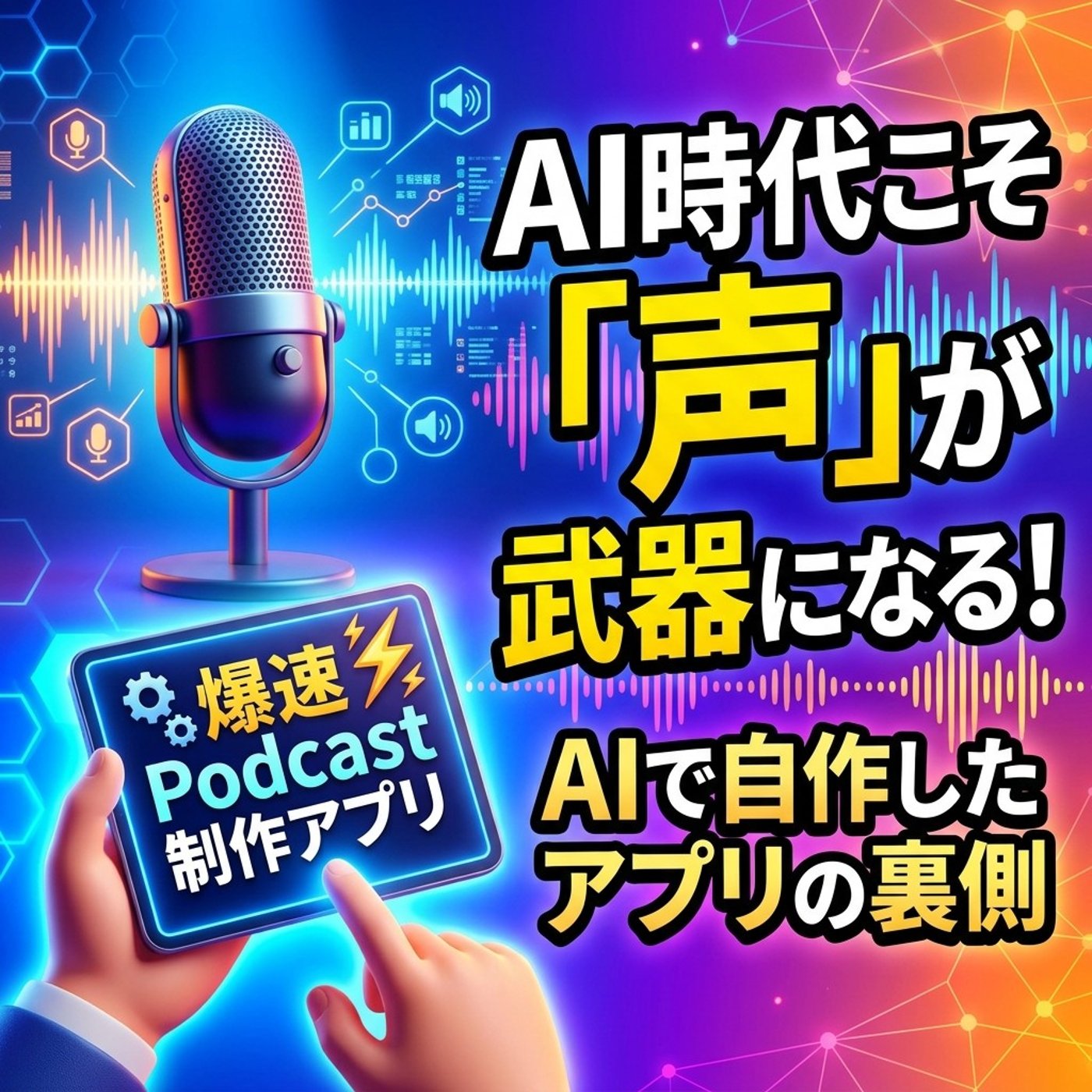 AI時代こそ「声」が武器になる！AIで自作した爆速Podcast制作アプリの裏側 episode artwork