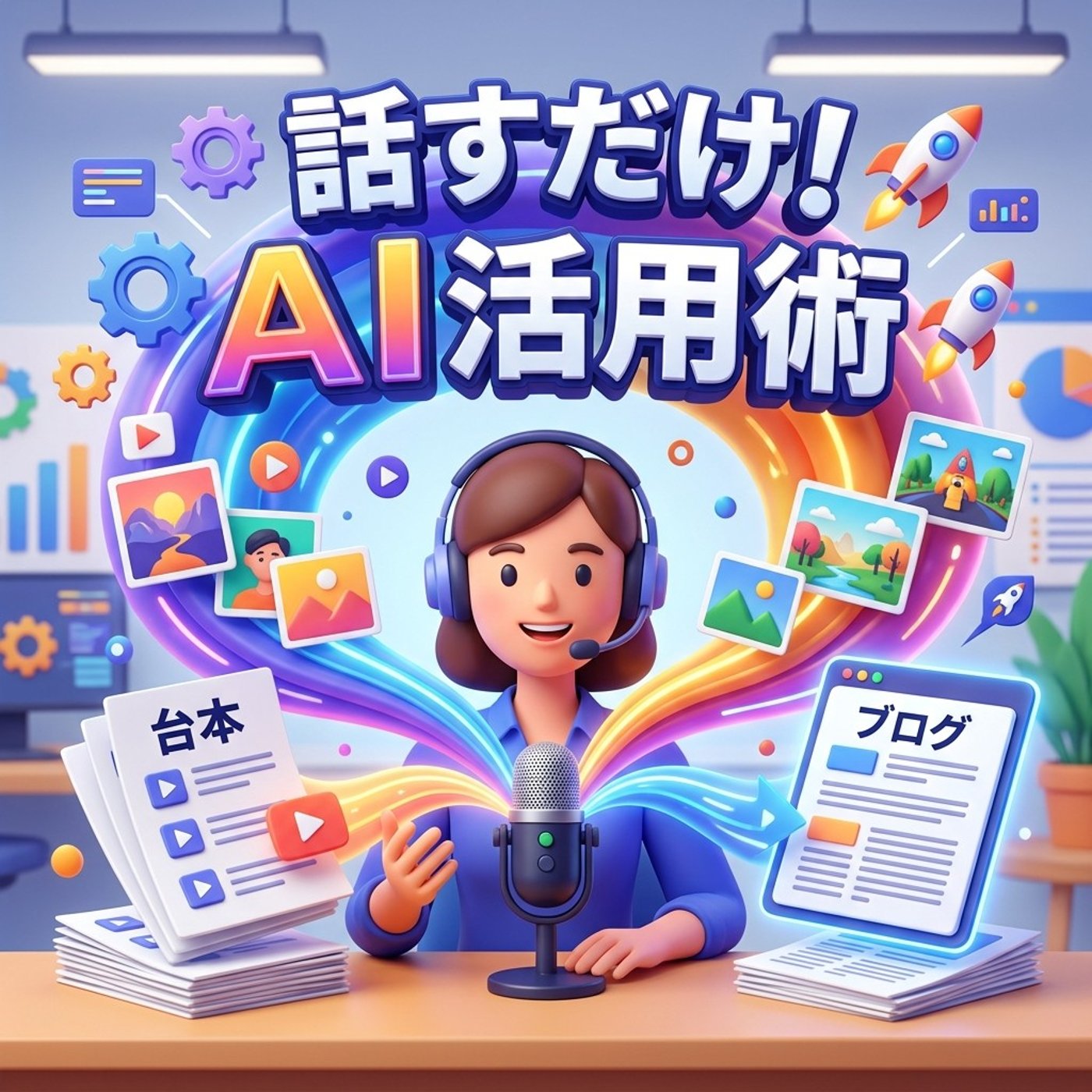 【AI活用術】話すだけで台本・画像・ブログが完成！情報発信を効率化する最新アプリ episode artwork