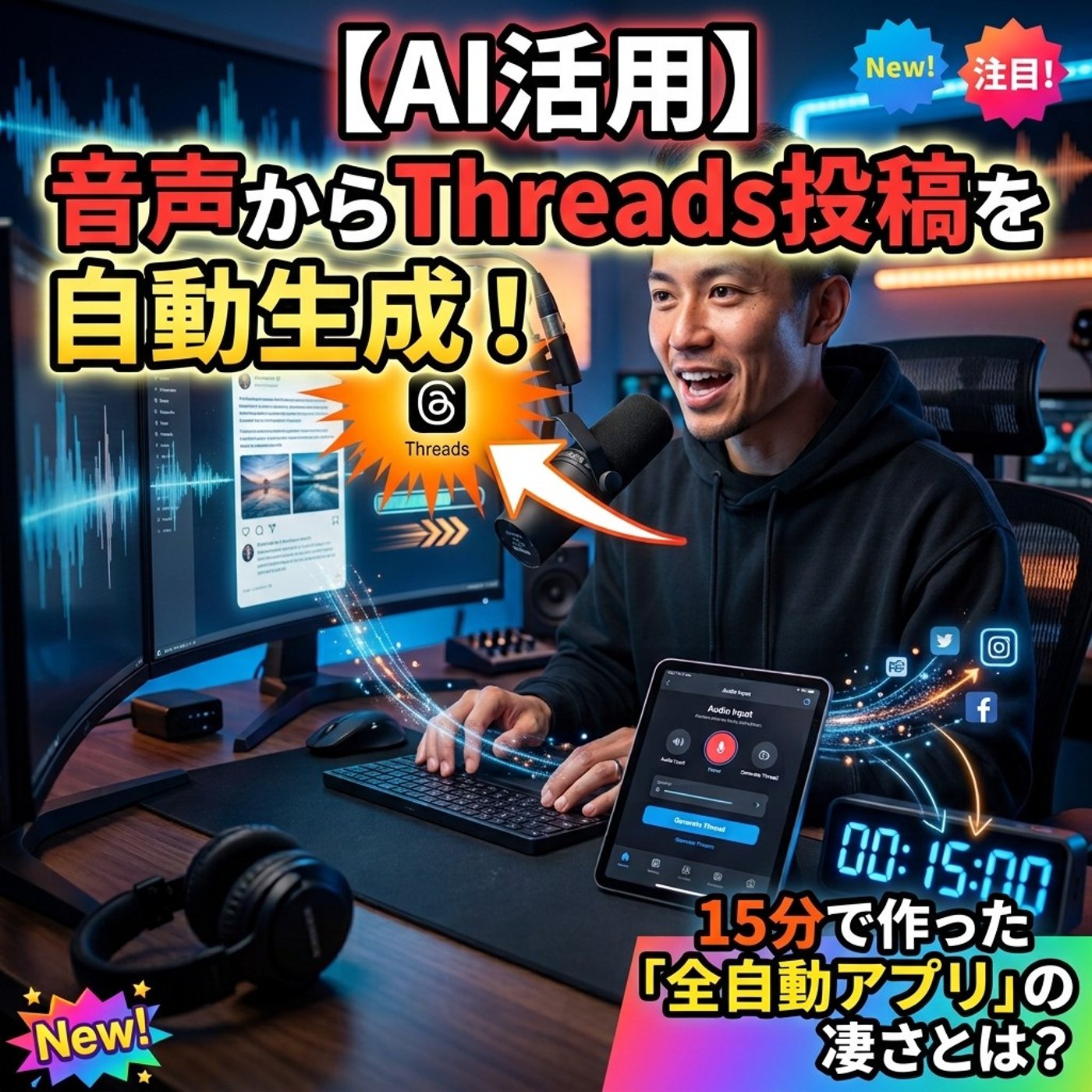 音声からThreads投稿を自動生成！15分で作った「全自動アプリ」の凄さとは？ episode artwork