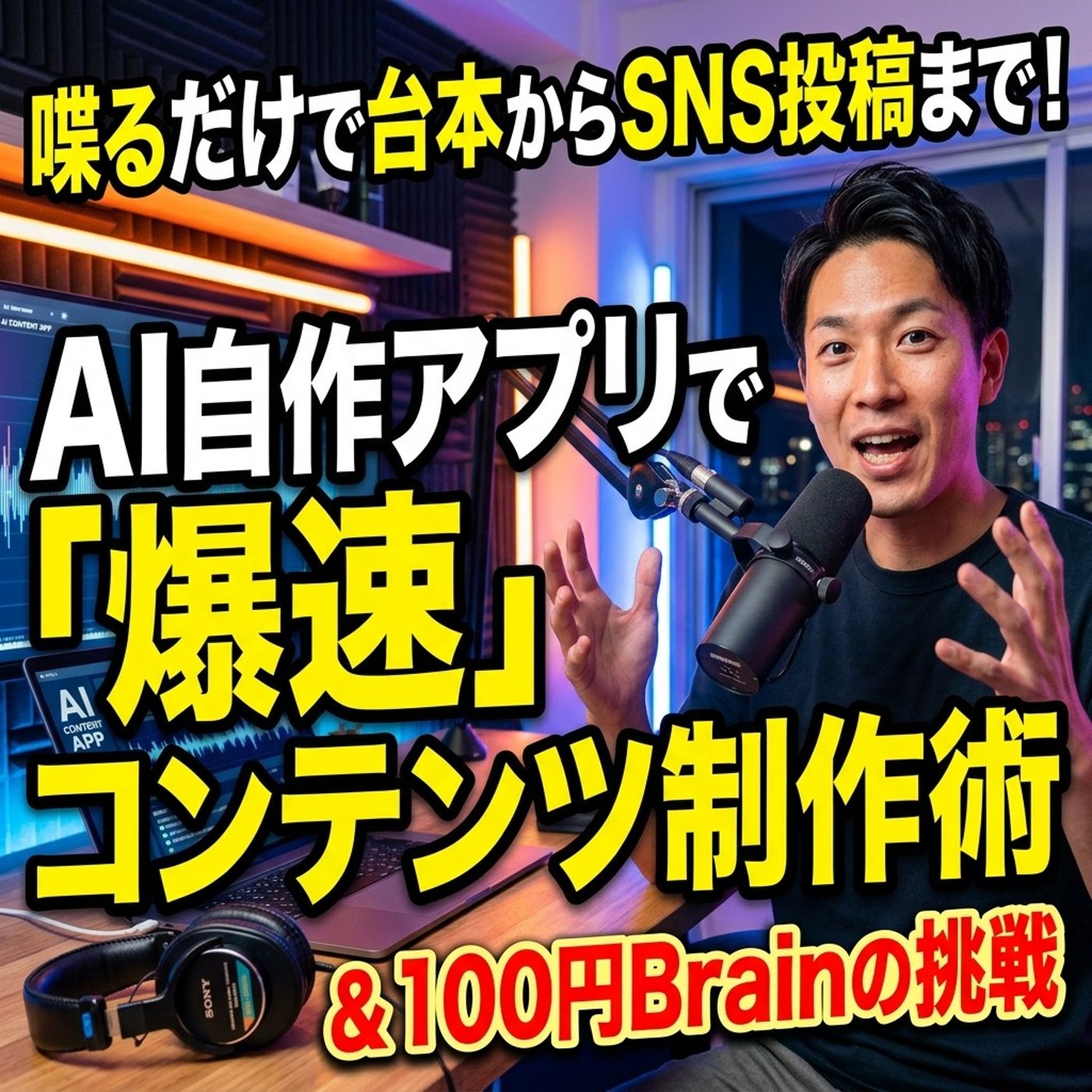 喋るだけで台本からSNS投稿まで！AI自作アプリで実現する爆速コンテンツ制作術 episode artwork