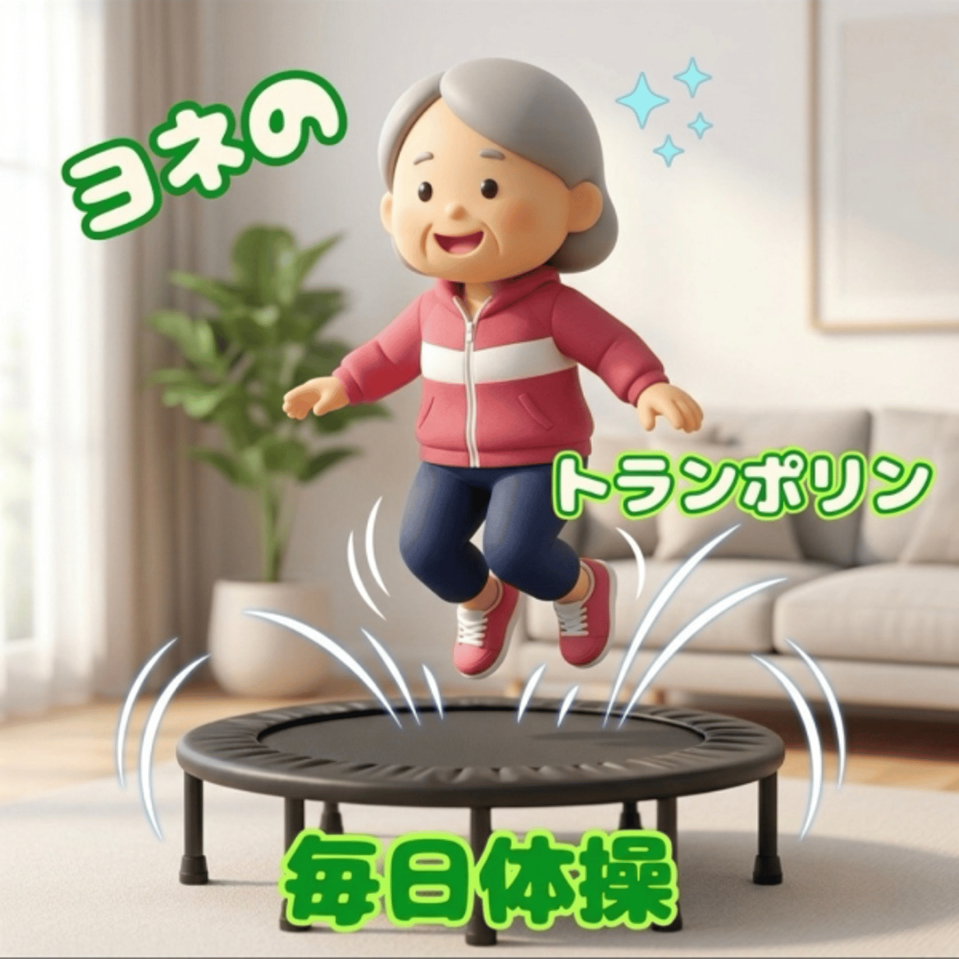 264《ヨネの毎日体操》トランポリン