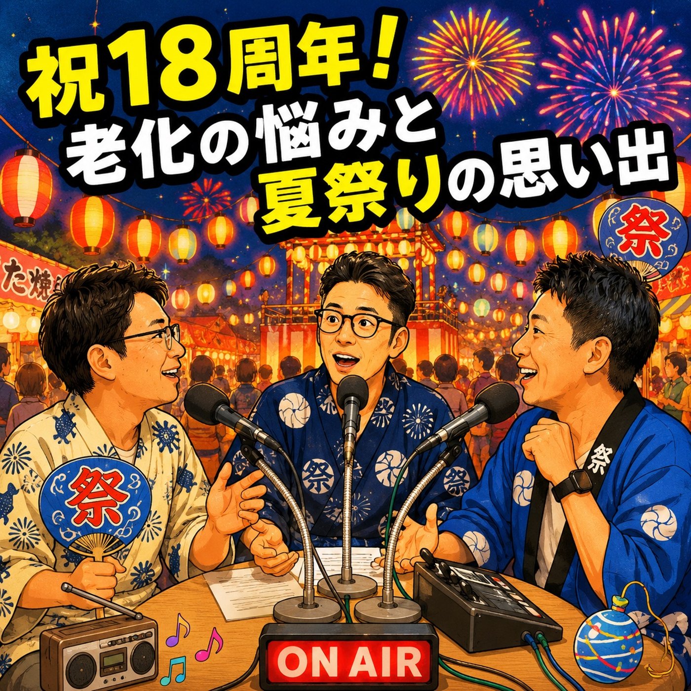 【祝18周年！老化の悩みと夏祭りの思い出】2026年8月1日（土）放送 episode artwork