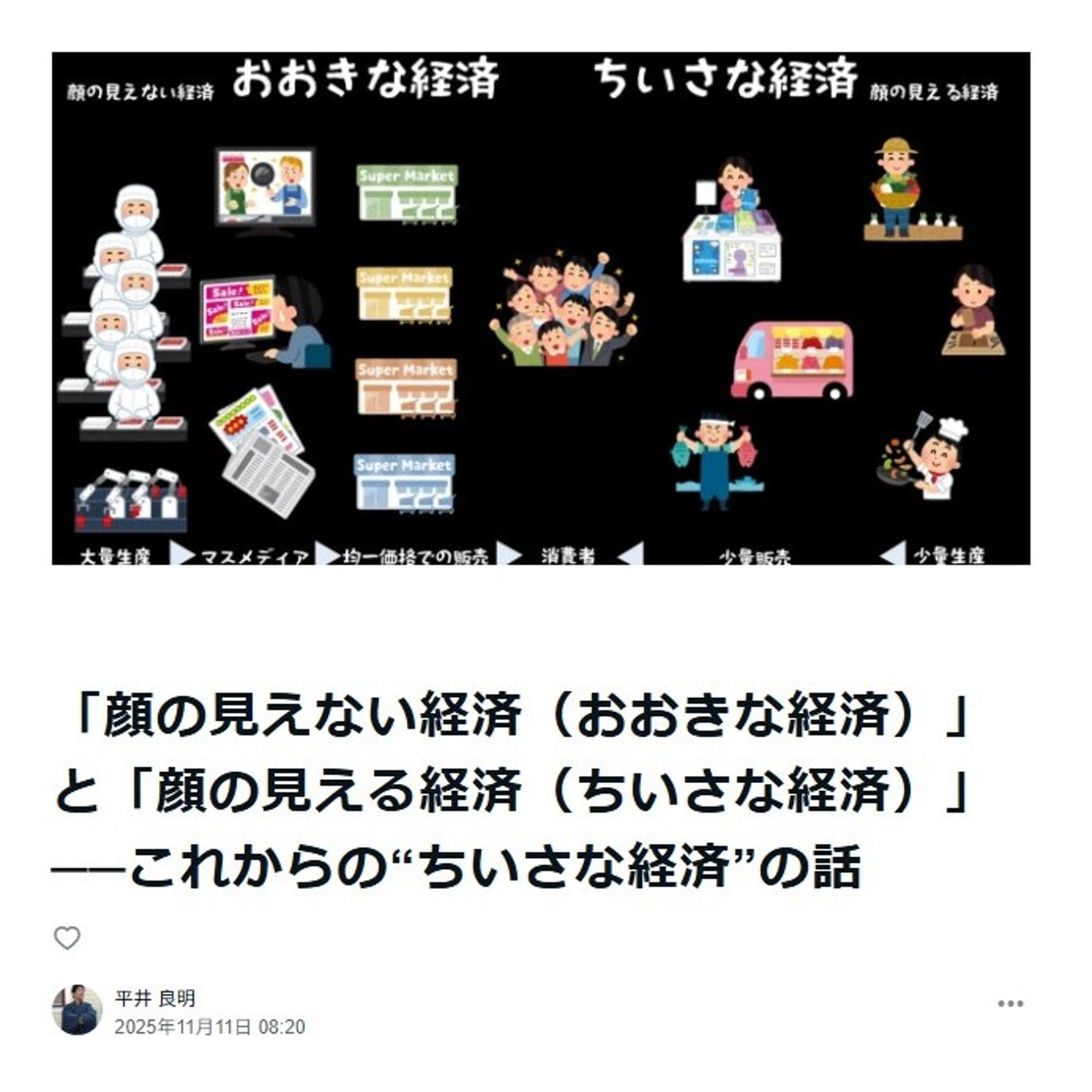 「顔の見えない経済（おおきな経済）」と「顔の見える経済（ちいさな経済）」 episode artwork