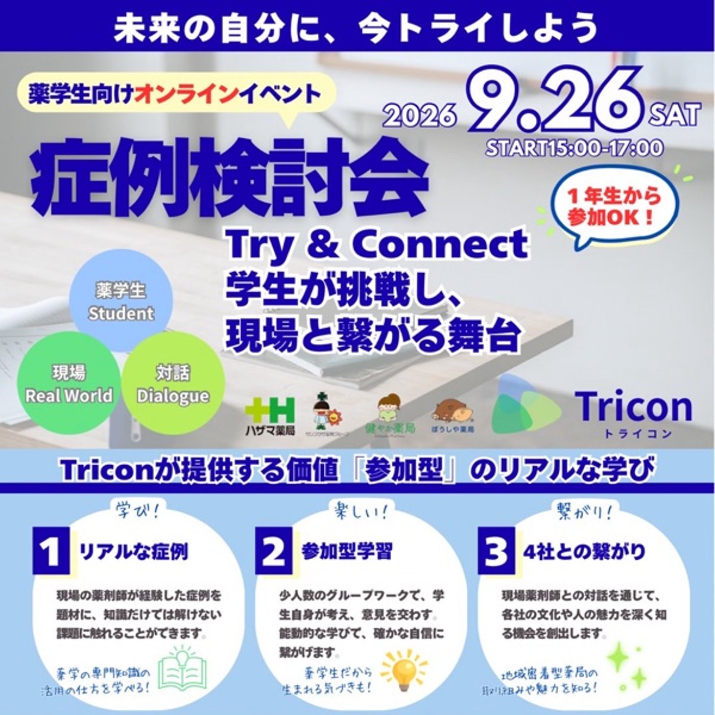 薬学生向けオンライン症例検討会Triconについて episode artwork