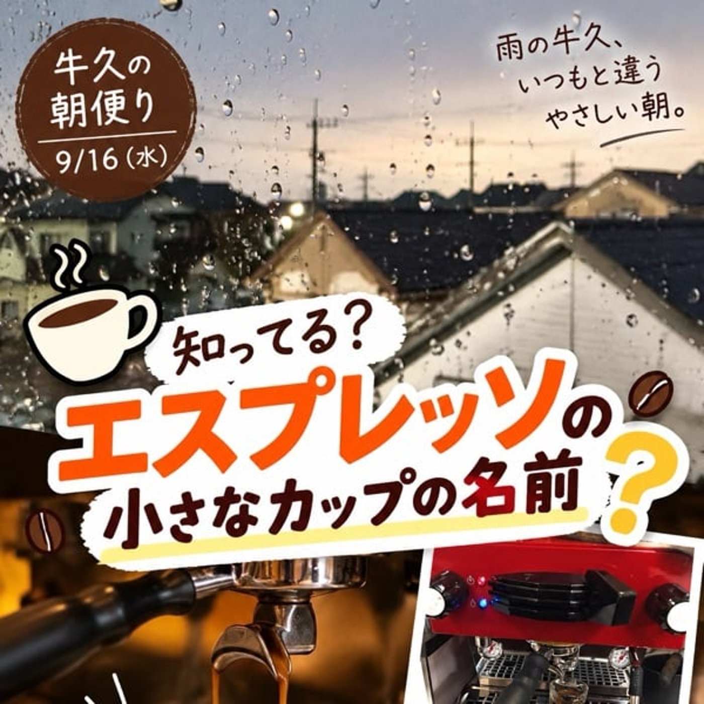 雨の朝に3分珈琲教室☕️「デミタスカップ」って何？ episode artwork