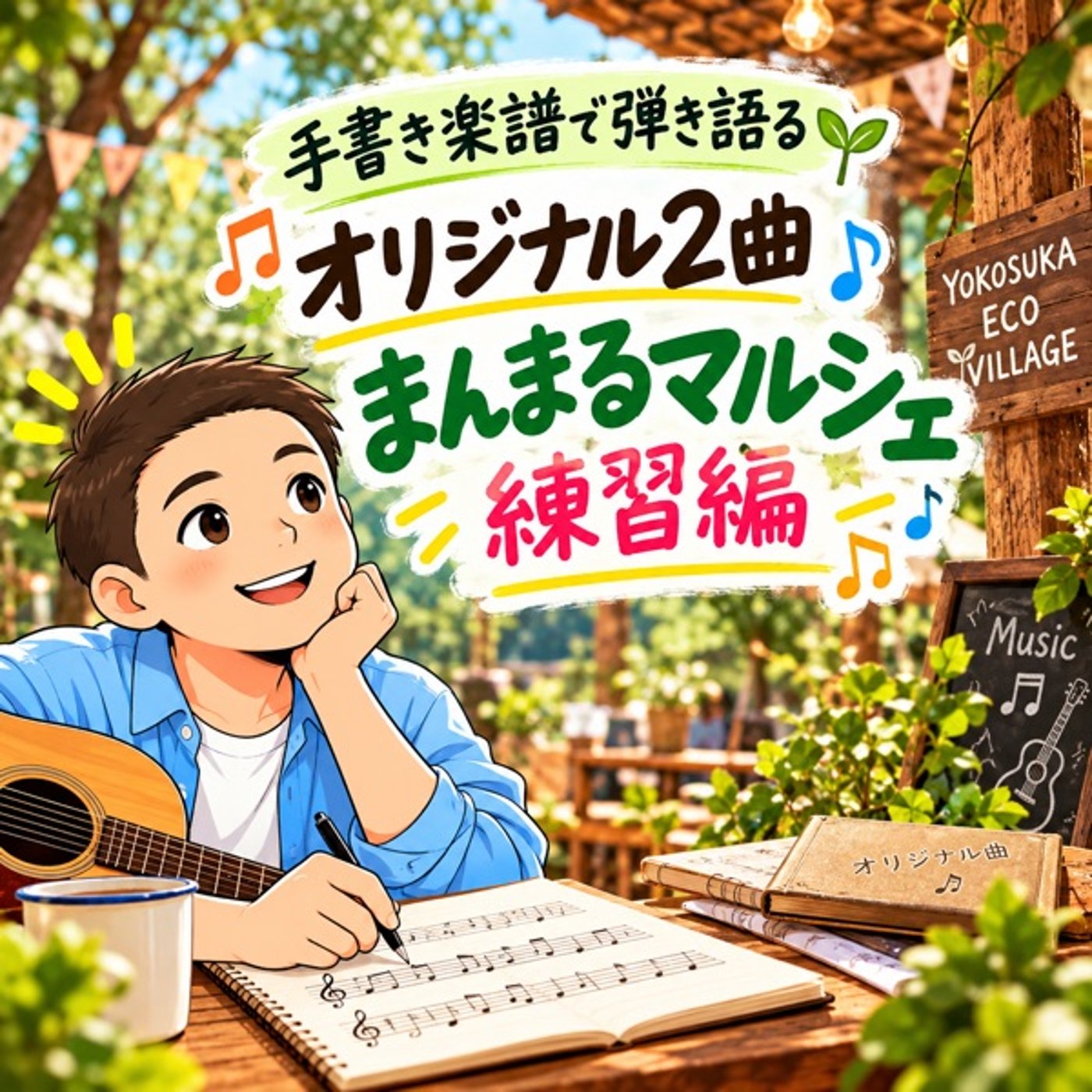 手書き楽譜で弾き語るオリジナル2曲 まんまるマルシェ練習編 episode artwork